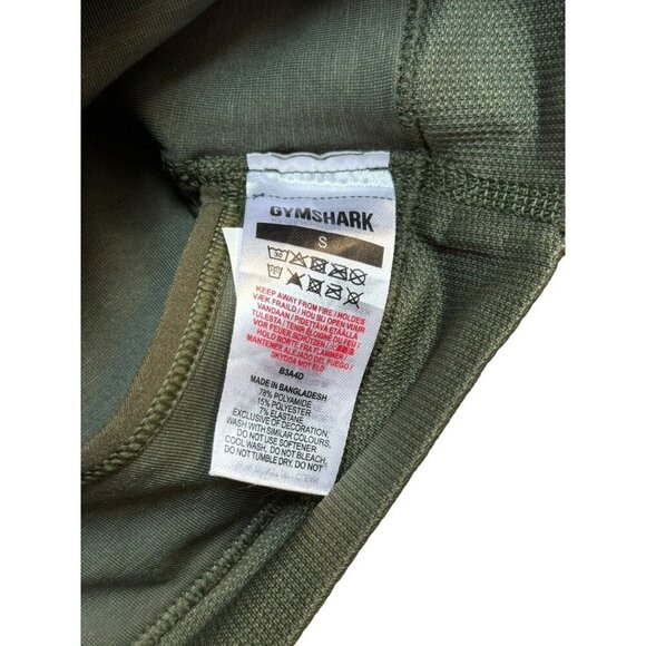 Gymshark Sz S Sports Bra Crop Top Olive Green Athletic Athleisure Sporty Gym - Picture 3 of 3